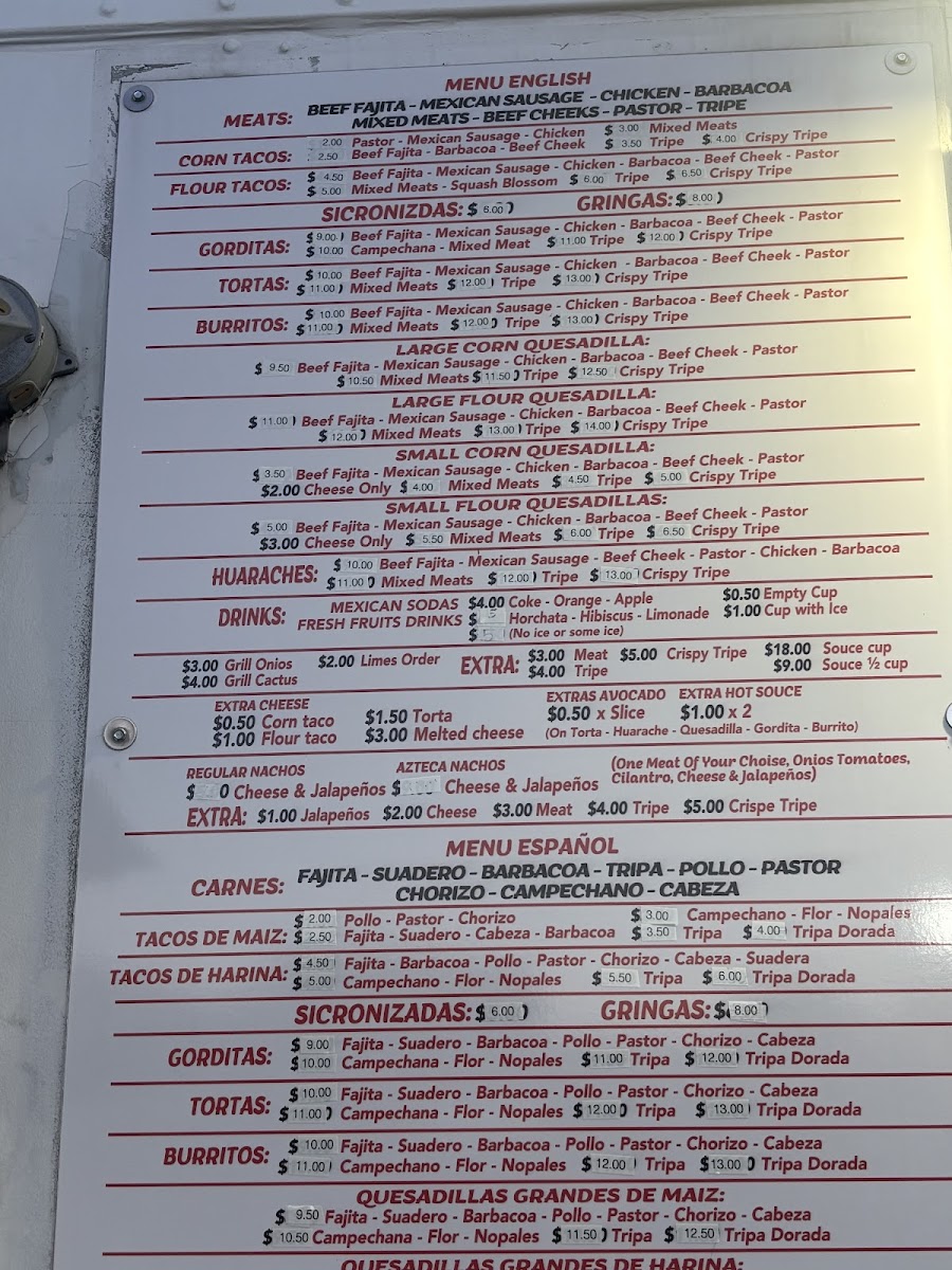 Taqueria El Rey Azteca Menu - Image 2